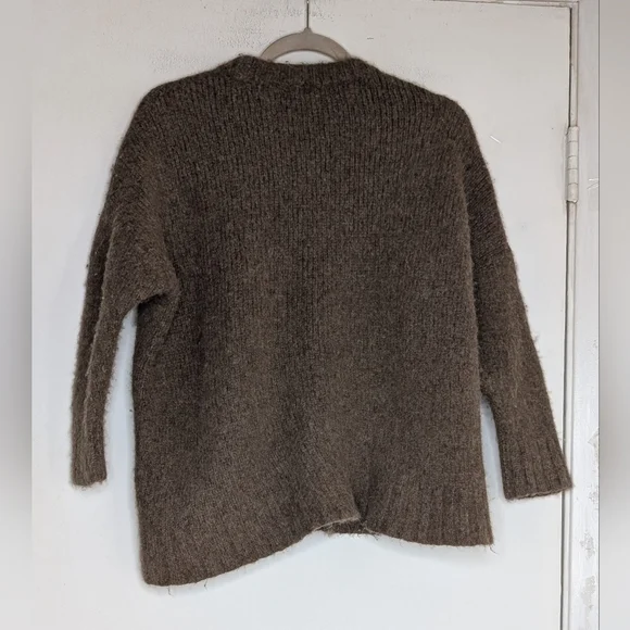 JENNI KAYNE Alpaca Cocoon Crewneck in Cocoa - Picture 6 of 8